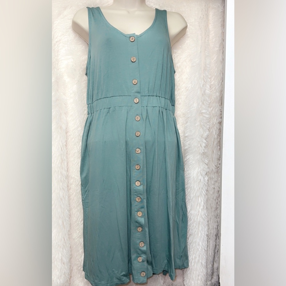 Stretchy Summer Dress with button down front